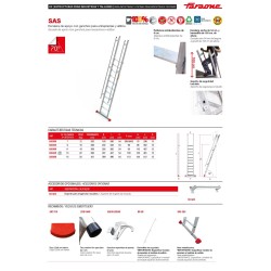 Escalera de apoyo SAS con ganchos para altillos | Faraone