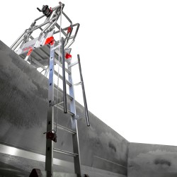 Escalera con plataforma abatible para camiones y autobuses SY-BA