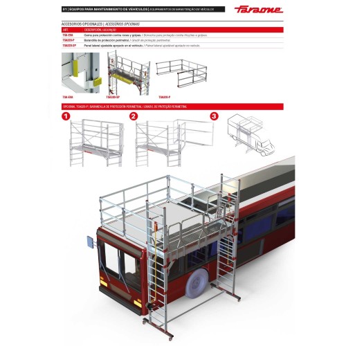 TSA320 | Andamio para mantenimiento de camiones y autobuses | Faraone