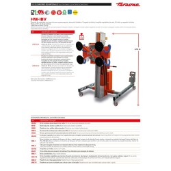 Elevador de materiales HW-IBV con kit vidrio. H máx. hasta 4,18 m. Capacidad máx. hasta 200 kg. | Faraone