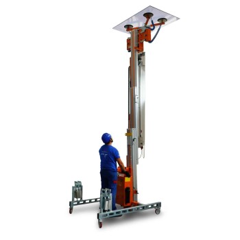 HW-BIGEL-V | Elevador de vidrio con elevación eléctrica . H máxima 620 cm. Capacidad máxima 250 kg.