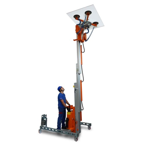 HW-BIGEL-V | Elevador de vidrio con elevación eléctrica . H máxima 620 cm. Capacidad máxima 250 kg.