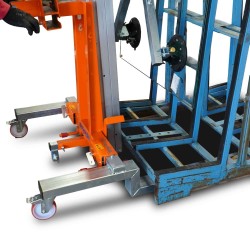 Elevador de materiales HW-IB con base de acero supercompacta. H máx. hasta 4,18 m. Capacidad máx. hasta 250 kg. | Faraone
