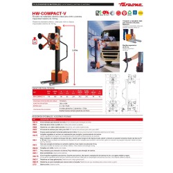 HW-COMPACT-V | Elevador eléctrico para vidrio o paneles. H máx. 2,29 m. Capacidad máx. 100 kg