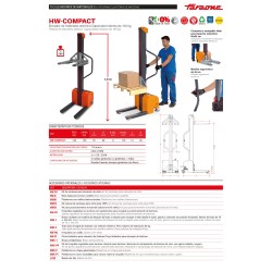 Elevador eléctrico HW-COMPACT compacto para materiales. H máx. 1,9 m. Capacidad máx.150 kg. | Faraone