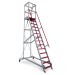 EM2009 | Escalera con amplia plataforma y parapeto de seguridad en Fibra de Vidrio