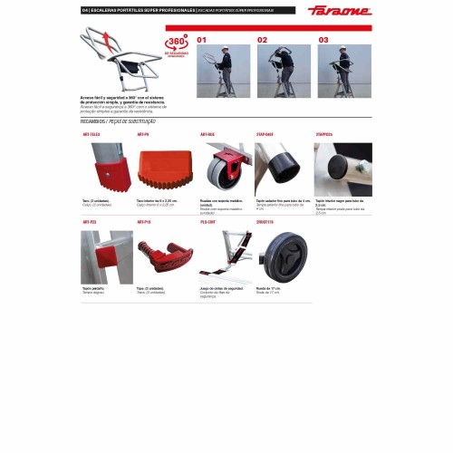 Escalera profesional PL-COMPACT con plataforma | Faraone