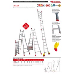 Escalera telescópica TELES aluminio multiusos | Faraone