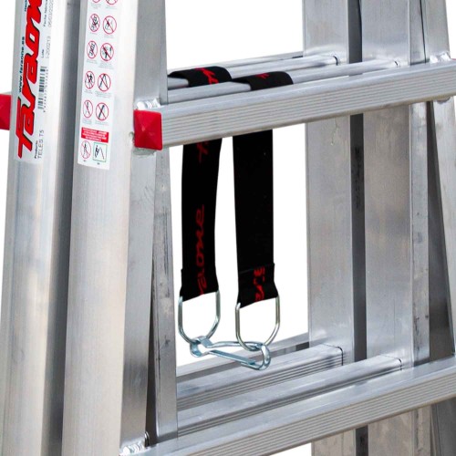 PLS-CINT Juego de tres cintas de seguridad más mosquetón para escalera PLS