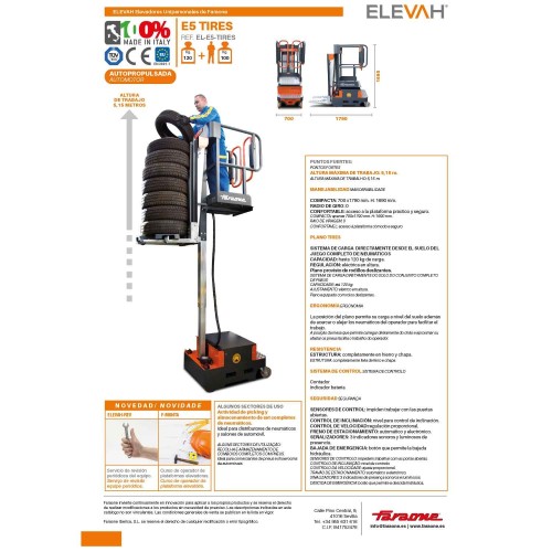 ELEVAH E5 TIRES | H. máx. de trabajo: 5,15 m.