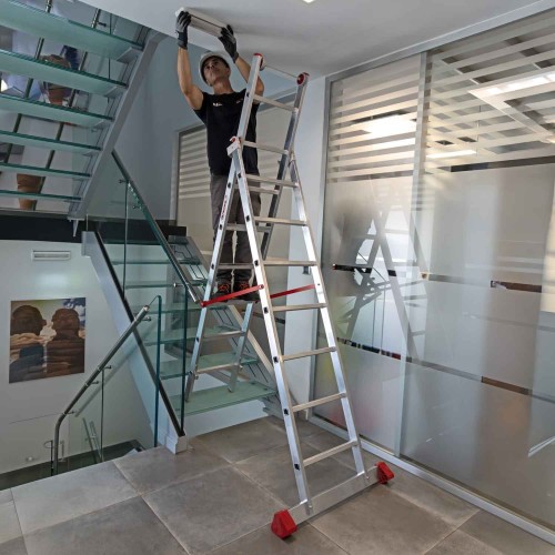 Escalera multiuso aluminio EN1400 profesional | Faraone