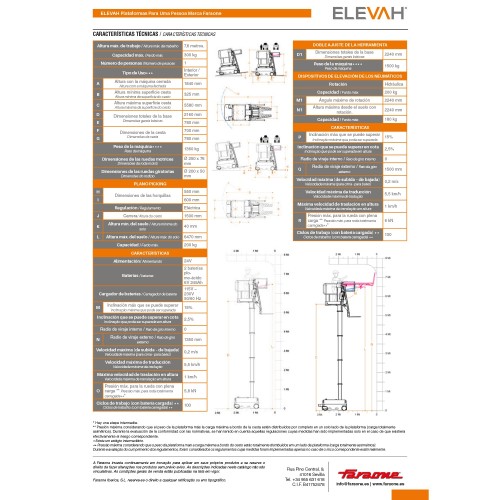 ELEVAH E8 TIRES | H. máx. de trabajo: 7,6 m.