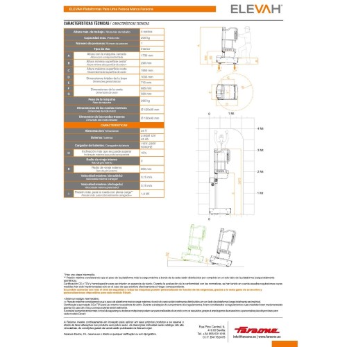 ELEVAH 40B  | H. máx. de trabajo: 4 m.