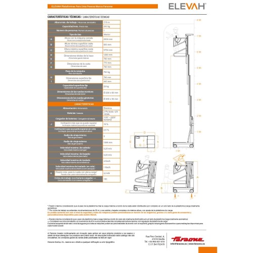 ELEVAH 80 MOVE | H. máx. de trabajo: 7,75 m.