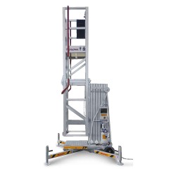 ELEVAH Elevador vertical con plataforma de trabajo y estabilizadores