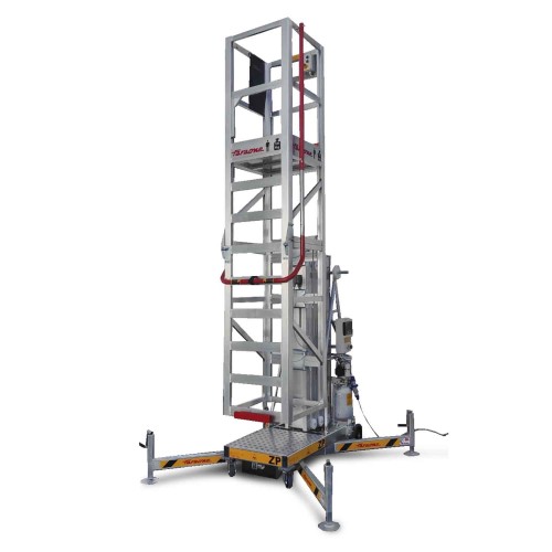 ELEVAH Elevador vertical con plataforma de trabajo y estabilizadores