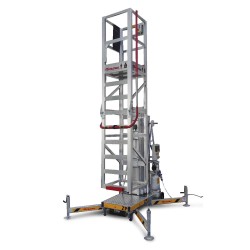 ELEVAH Elevador vertical con plataforma de trabajo y estabilizadores