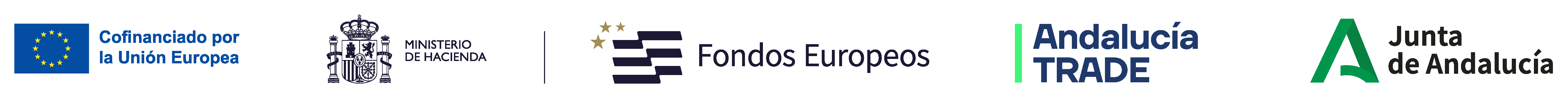 Cofinanciado por la Unión Europea · Ministerio de Hacienda · Fondos Europeos · Andalucía Trade · Junta de Andalucía