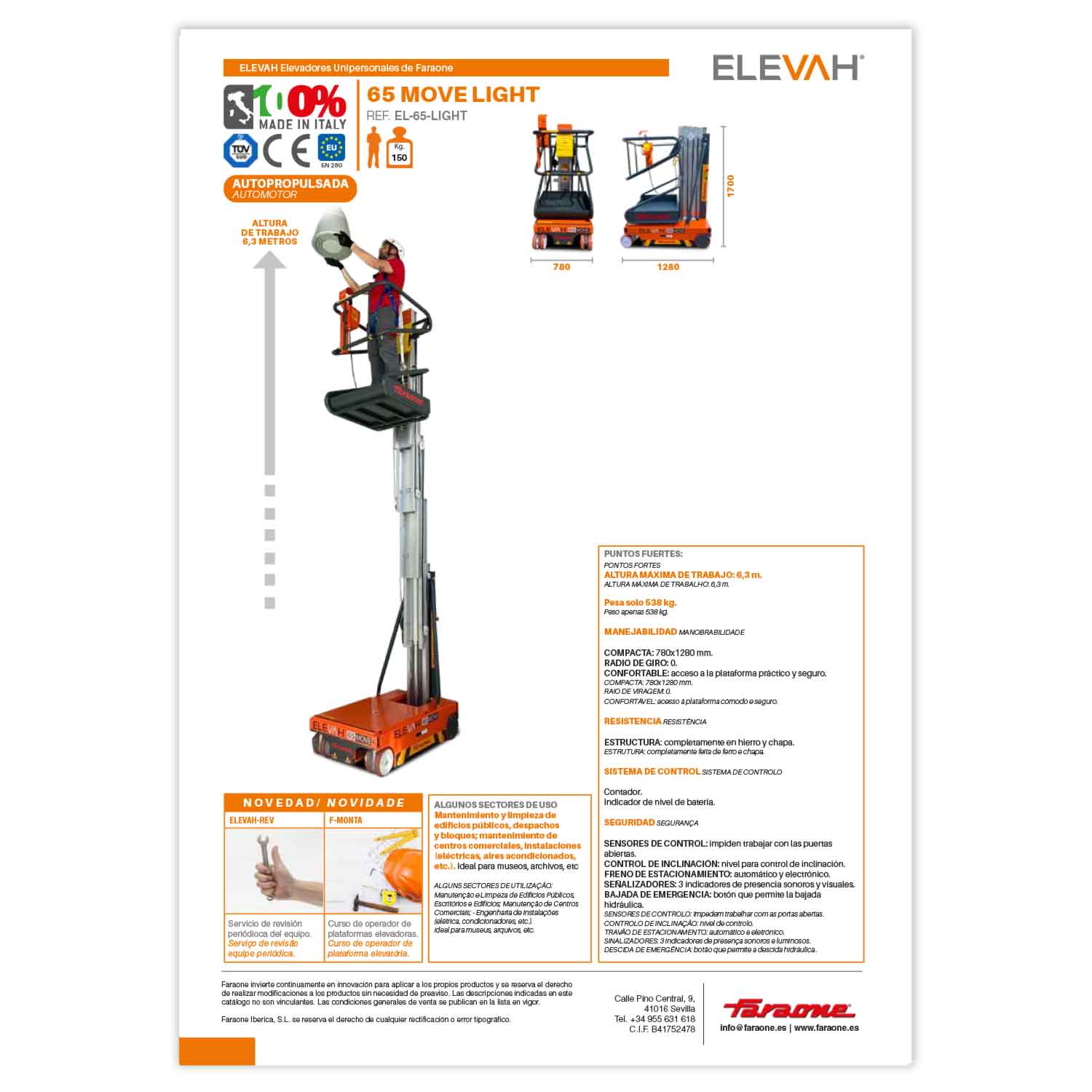 FICHA TÉCNICA | 65 MOVE LIGHT