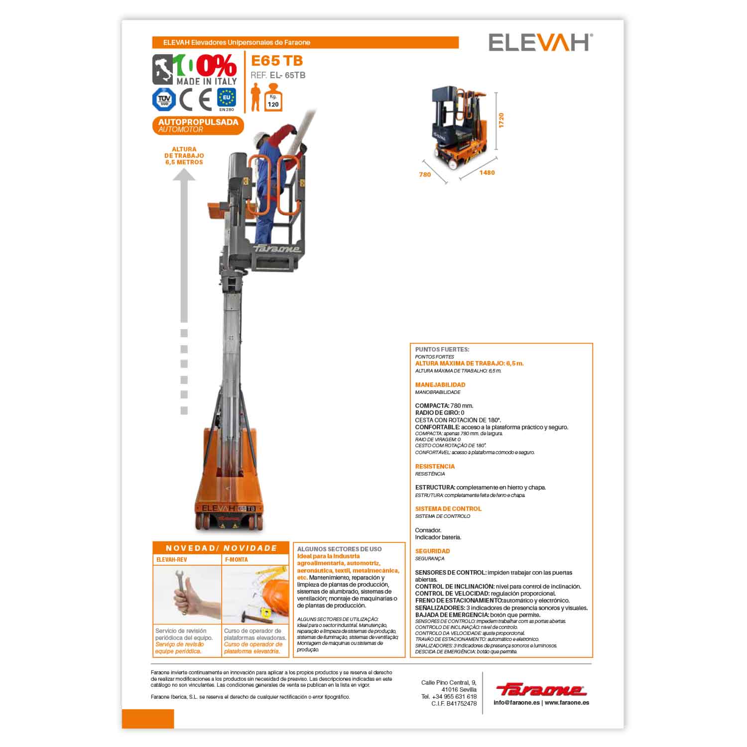 FICHA TÉCNICA | ELEVAH 65 TB