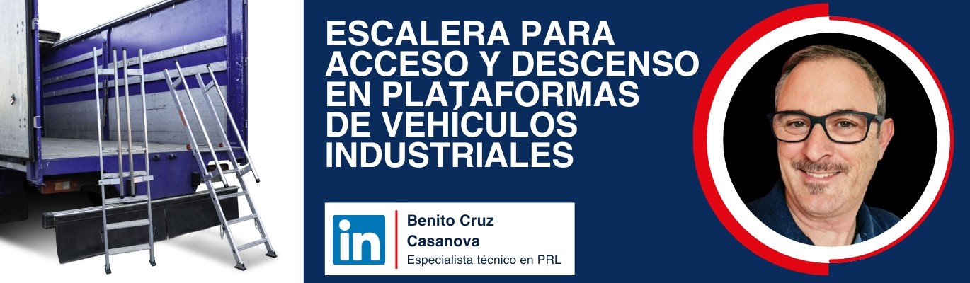 IMAN-CA. Escalera para acceso y descenso en plataformas de vehículos industriales