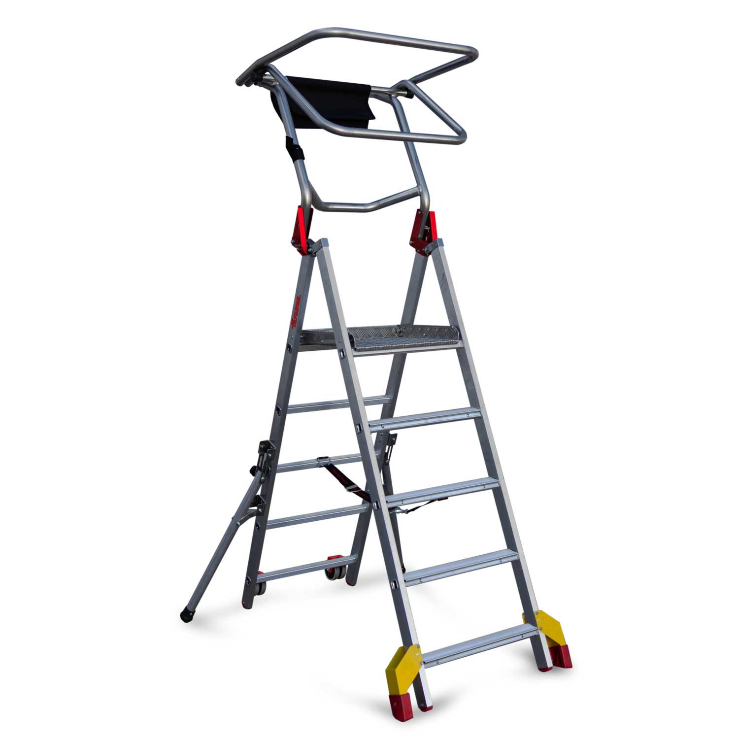 PL-COMPACT | Escalera plegable con amplia plataforma de trabajo