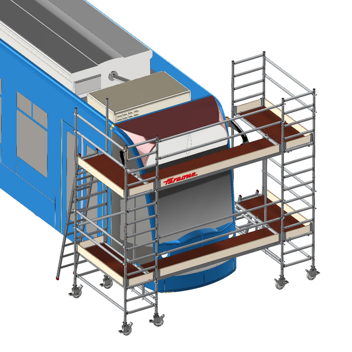 EM215 | Andamio especial para Mantenimiento frontal de Trenes